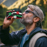 Burundi 4 in 1 Can Cooler Tumbler with Athletics Runners Black Red Green Flag Spirit