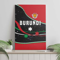 Burundi Canvas Wall Art with Athletics Runners Black Red Green Flag Spirit