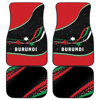 Burundi Car Mats with Athletics Runners Black Red Green Flag Spirit