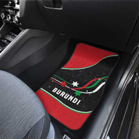 Burundi Car Mats with Athletics Runners Black Red Green Flag Spirit