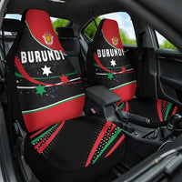 Burundi Car Seat Cover with Athletics Runners Black Red Green Flag Spirit