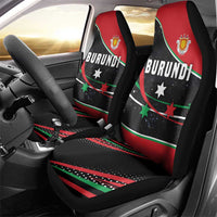 Burundi Car Seat Cover with Athletics Runners Black Red Green Flag Spirit
