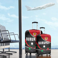 Burundi Luggage Cover with Athletics Runners Black Red Green Flag Spirit
