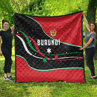 Burundi Quilt with Athletics Runners Black Red Green Flag Spirit