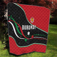 Burundi Quilt with Athletics Runners Black Red Green Flag Spirit