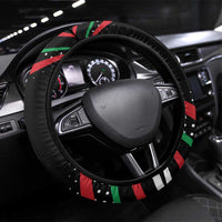 Burundi Steering Wheel Cover with Athletics Runners Black Red Green Flag Spirit