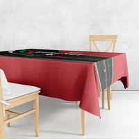 Burundi Tablecloth with Athletics Runners Black Red Green Flag Spirit