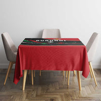 Burundi Tablecloth with Athletics Runners Black Red Green Flag Spirit