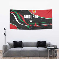 Burundi Tapestry with Athletics Runners Black Red Green Flag Spirit