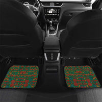 Burundi Lion Tribal Pattern Car Mats with National Motto Unité Travail Progrès