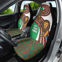 Burundi Lion Tribal Pattern Car Seat Cover with National Motto Unité Travail Progrès