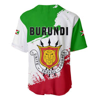 Burundi Flag Baseball Jersey with National Emblem and Motto Unité Travail Progres