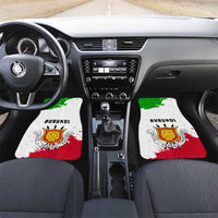 Burundi Flag Car Mats with National Emblem and Motto Unité Travail Progres