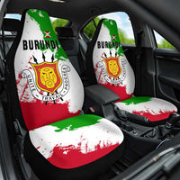 Burundi Flag Car Seat Cover with National Emblem and Motto Unité Travail Progres