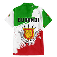 Burundi Flag Family Matching Mermaid Dress and Hawaiian Shirt with National Emblem and Motto Unité Travail Progres