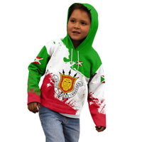 Burundi Flag Kid Hoodie with National Emblem and Motto Unité Travail Progres