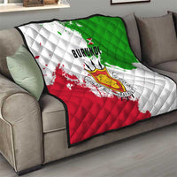 Burundi Flag Quilt with National Emblem and Motto Unité Travail Progres