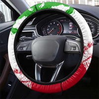 Burundi Flag Steering Wheel Cover with National Emblem and Motto Unité Travail Progres