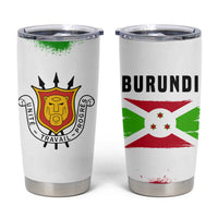 Burundi Flag Tumbler Cup with National Emblem and Motto Unité Travail Progres