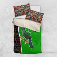 Burundi Turaco Bedding Set with National Bird and Flag Pattern