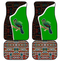 Burundi Turaco Car Mats with National Bird and Flag Pattern