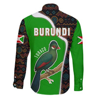 Burundi Turaco Family Matching Mermaid Dress and Hawaiian Shirt with National Bird and Flag Pattern
