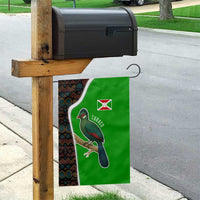 Burundi Turaco Garden Flag with National Bird and Flag Pattern