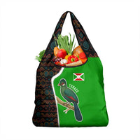 Burundi Turaco Grocery Bag with National Bird and Flag Pattern