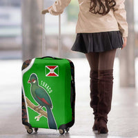 Burundi Turaco Luggage Cover with National Bird and Flag Pattern