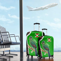 Burundi Turaco Luggage Cover with National Bird and Flag Pattern