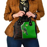 Burundi Turaco Shoulder Handbag with National Bird and Flag Pattern