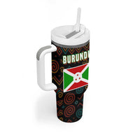 Burundi Turaco Tumbler With Handle with National Bird and Flag Pattern