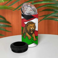 Burundi - Roaring Lion 4 in 1 Can Cooler Tumbler with National Flag Colors