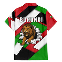 Burundi - Roaring Lion Family Matching Mermaid Dress and Hawaiian Shirt with National Flag Colors