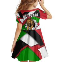 Burundi - Roaring Lion Family Matching Puletasi and Hawaiian Shirt with National Flag Colors