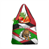 Burundi - Roaring Lion Grocery Bag with National Flag Colors