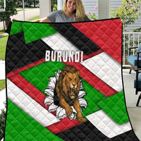 Burundi - Roaring Lion Quilt with National Flag Colors