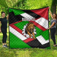 Burundi - Roaring Lion Quilt with National Flag Colors