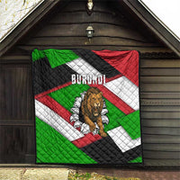 Burundi - Roaring Lion Quilt with National Flag Colors