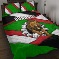 Burundi - Roaring Lion Quilt Bed Set with National Flag Colors