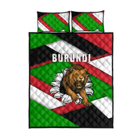 Burundi - Roaring Lion Quilt Bed Set with National Flag Colors