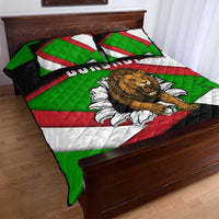 Burundi - Roaring Lion Quilt Bed Set with National Flag Colors