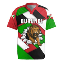 Burundi - Roaring Lion Rugby Jersey with National Flag Colors