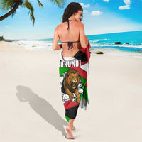 Burundi - Roaring Lion Sarong with National Flag Colors