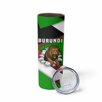 Burundi - Roaring Lion Skinny Tumbler with National Flag Colors