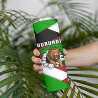 Burundi - Roaring Lion Skinny Tumbler with National Flag Colors