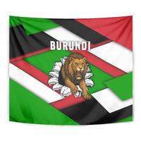 Burundi - Roaring Lion Tapestry with National Flag Colors