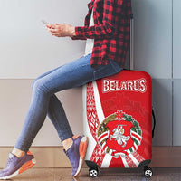 Belarus Luggage Cover with National Emblem and Traditional Pattern Red