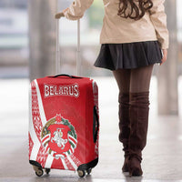 Belarus Luggage Cover with National Emblem and Traditional Pattern Red