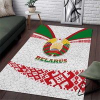 Belarus National Emblem Area Rug with Folk Pattern White Green Red Sweatshirt